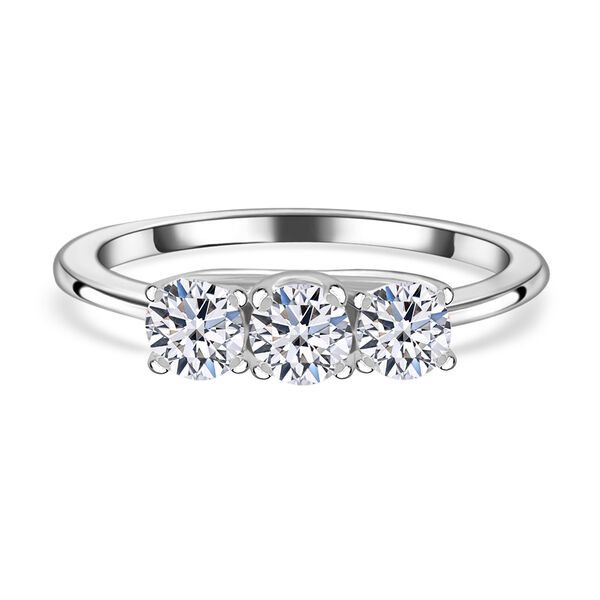 LUXURIANT SGL zertifizierter VS-EF Labor Diamant Ring in 585 Wei&szlig;gold - 1 ct.