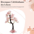 Rosenquarz Edelstein Baum mit Orgonit Basis, 230 Steine image number 2