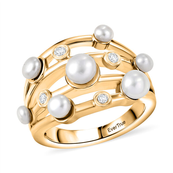 EVER TRUE Süßwasser Perle (5-5.5 mm) Ring Nickelfreies Messing (Größe 18.00) image number 3