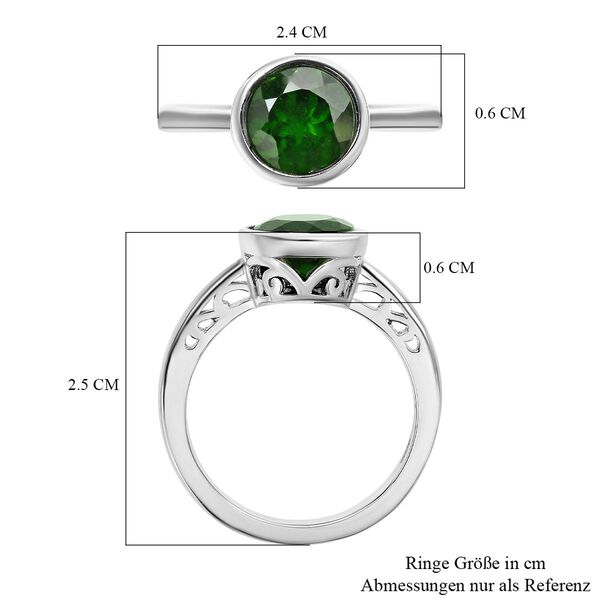 Natürlicher Chromdiopsid Ring, 925 Silber rhodiniert  ca. 2,00 ct image number 8