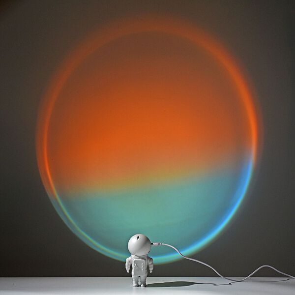 Astronaut Projektions- und Atmosph&auml;renlampe, Blau-Orange image number 2