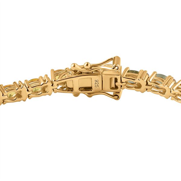 Orange Saphir und Zirkon Armband, 19 cm - 8,98 ct. image number 4