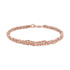 Handgefertigte Verlaufs Königskette Armband ca. 19 cm, 925 Silber 750 Roségold Vermeil ca. 9,51g
