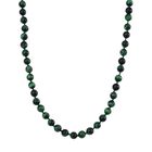 Grüne Tigerauge Halskette ca. 50 cm 925 Silber rhodiniert ca. 208.50 ct