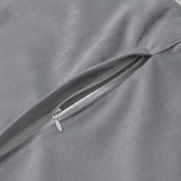 Superweicher Mikroplusch 2er-Set Sofa-Kissenbez&uuml;ge mit Rautenmuster, 45x45 und 60x60 cm, Dunkelgrau image number 6