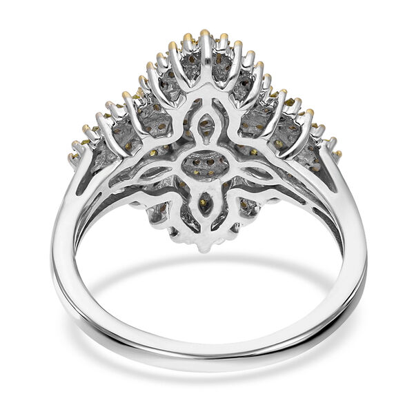 Gelber Diamant Cluster Ring - 1 ct. image number 6