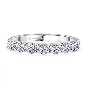LUXURIANT DIAMOND- SGL zertifizierter VS-EF Labor Diamant Ring, 925 Silber platiniert - 0,50 ct.