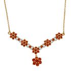 D'Joy AAA Blaze Feueropal Halskette ca. 45 cm 925 Silber 750 Gelbgold Vermeil ca. 3,94 ct.