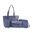 Passage - 4er-Set Handtaschen mit Krokodilprägung; enthält Schultertasche, Cross Body Bag, Clutch Bag und Portemonnaie, blau image number 0