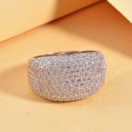 Weißer Zirkonia Ring, (Größe 17.00), silberfarben, ca. 2.00 ct image number 1