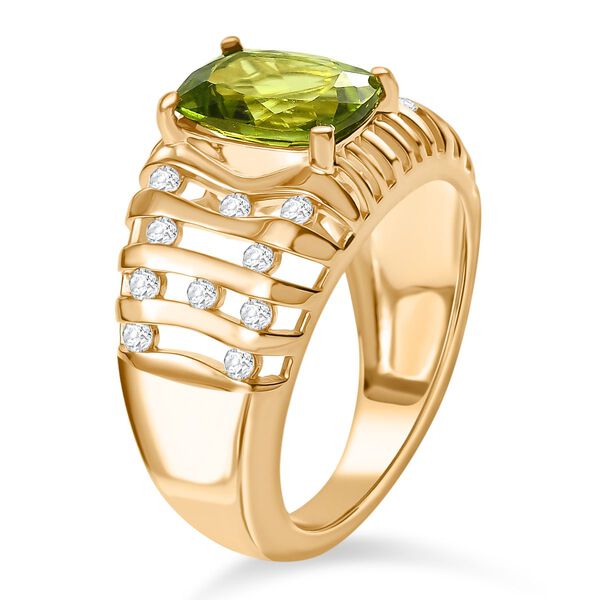 Peridot und Zirkon Ring - 2,59 ct. image number 5