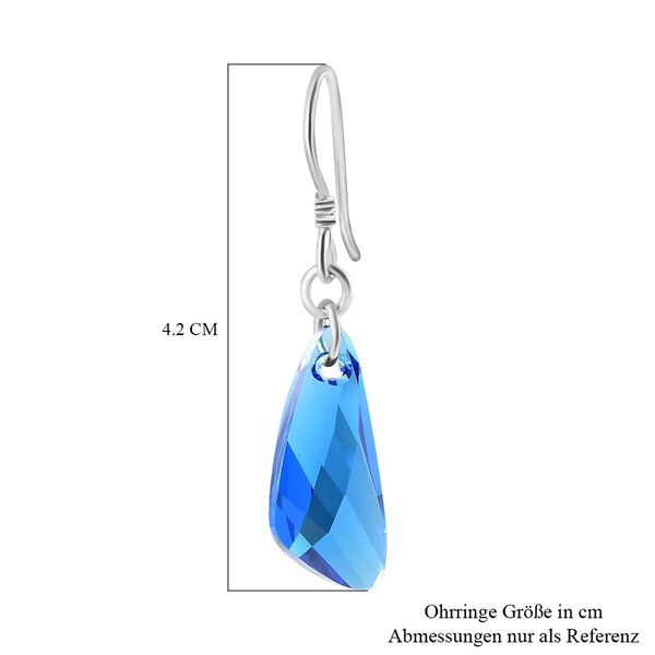 J Francis gefertigt mit SWAROVSKI- Capri blaue Swarovski Kristall Ohrringe image number 6