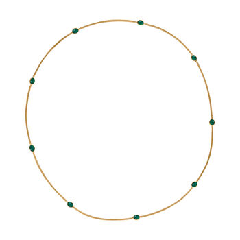 EVER TRUE Verde Onyx Halskette ca. 75 cm Nickelfreies Messing ca. 9,40 ct.