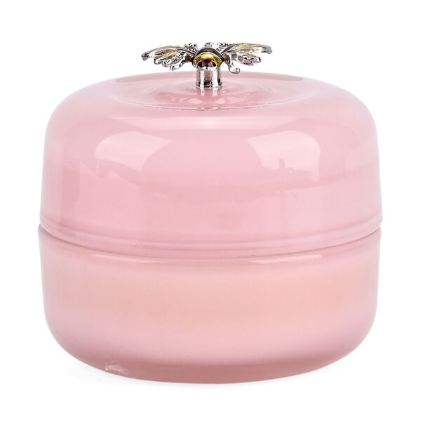 LIVMORE - Duftkerze im Glas mit Bienenmotiv, Lavendel und Jasmin, 120 g, Rosa image number 2