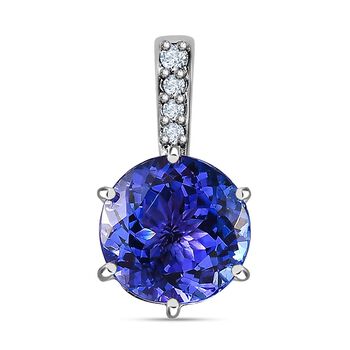 RHAPSODY AAAA Tansanit, Wei&szlig;er Diamant Anh&auml;nger 950 Platin ca. 2,01 ct.