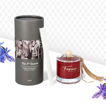 The 5th Season - 100ml Runder Diffusor mit Glitzerpuder in Geschenkbox, Duft: Cold Water, Rot