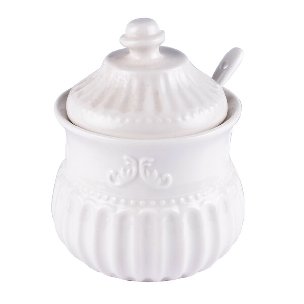 22 teiliges Porzellan Tee Set, 6 Tassen, 6 Teller, 7 Löffel, 1 Teekanne, 1 Zucker, 1 Milch image number 7