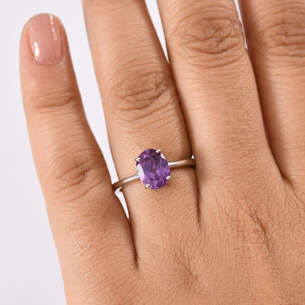 AAA Lab Grown Farbwechsel-Saphir Ring 417 Gold (Gr&ouml;&szlig;e 17.00) ca. 2.50 ct image number 2