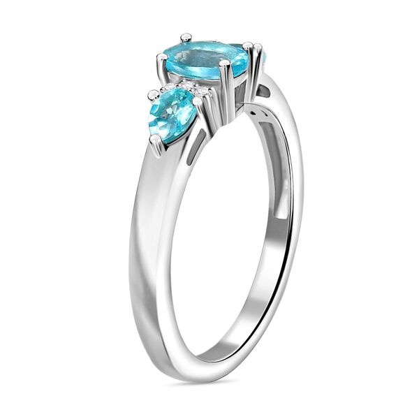 Djoy AA Betroka Blauer Apatit Ring 925 Silber rhodiniert (Größe 20.00) ca. 0.92 ct image number 5