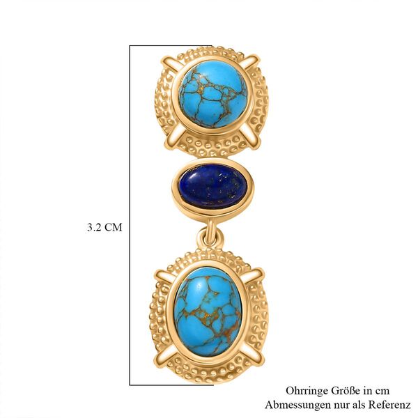 EverTrue blaue Türkis und Lapislazuli Ohrringe - 5,39 ct. image number 5