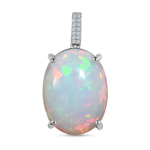 RHAPSODY AAAA Natürlicher äthiopischer Welo-Opal-Anhänger, 950 Platin, 14,76 Ct. image number 0