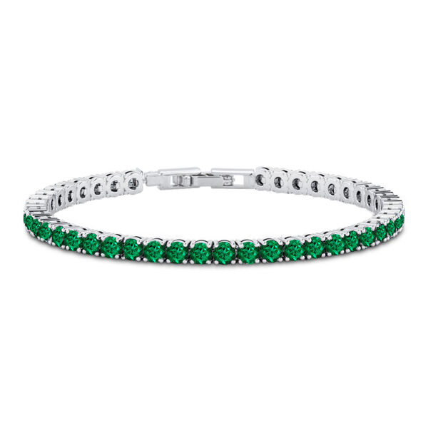 AAA grünes Zirkonia 19cm Armband image number 0