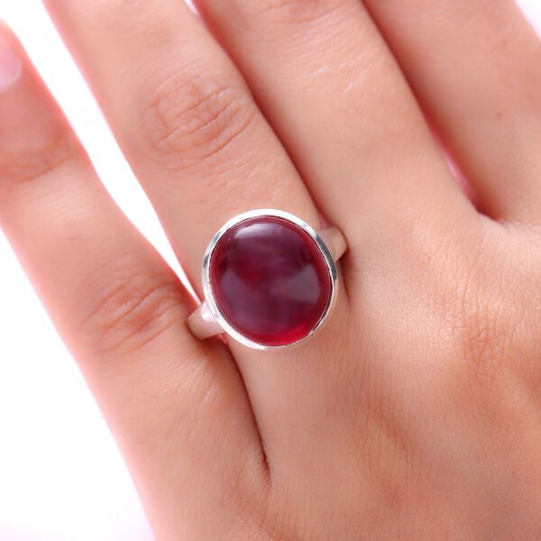 Afrikanischer Rubin-Ring, 925 Silber platiniert  ca. 21,06 ct image number 3