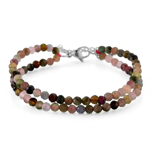 Mehrfarbig-Turmalin Armband ca. 18 cm + 5 cm Extender, 316L Edelstahl ca. 25,00 ct.
