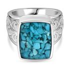 Sleeping Beauty Matrix Türkis Ring 950 Kupfer (Größe 21.00) ca. 10.00 ct