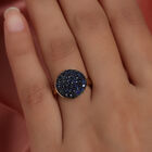 Blauer Saphir Ring 925 Silber vergoldet  ca. 1,51 ct image number 2