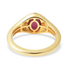 Fissure gefüllt Rubin Solitär Ring 925 Silber Gelbgold Vergoldet image number 5