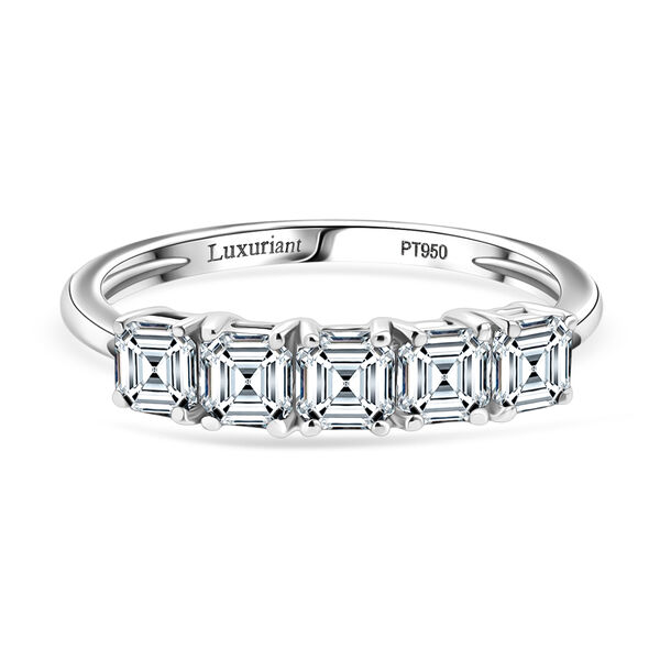 LUXURIANT DIAMOND - Lab Grown Diamant VS-EF SGL zertifiziert Ring 950 Platin (Gr&ouml;&szlig;e 17.00) ca. 1.00 ct