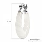 Weiße Jade Ohrringe 925 Silber rhodiniert ca. 18.50 ct image number 4