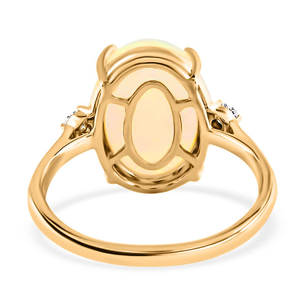 LUXORO AAA Nat&uuml;rlicher. &auml;thiopischer Welo Opal und Diamant Ring in 585 Gold - 3,60 ct. image number 5