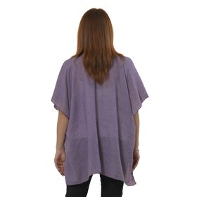TAMSY- bestickter Kimono mit Blumenmuster, One Size, Lila