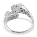 Royal Bali Kollektion - Polki Diamant Bypass-Ring, 925 Silber (Größe 16.00) ca. 0,36 ct image number 4