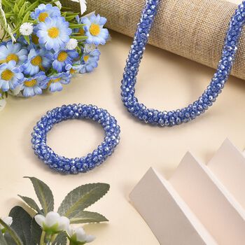 Blaues Kristall Schmuckset