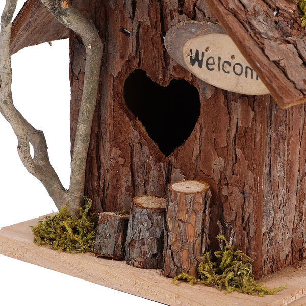 Handgefertigtes Vogelhaus aus Naturholz und MDF image number 4