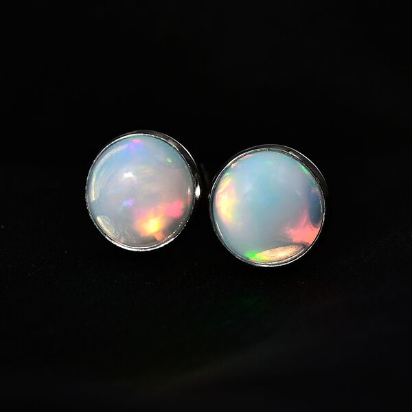 AAAA natürliche, äthiopische Welo Opal-Ohrringe in 950 Platin - 2,74 ct. image number 7
