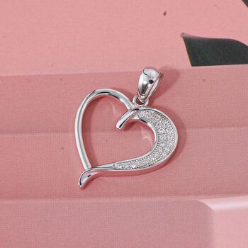 Lustro Stella wei&szlig;er Zirkonia Herz Anh&auml;nger