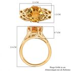 AA Citrin Ring, Messing, (Größe 17.00) ca. 3.37 ct image number 6