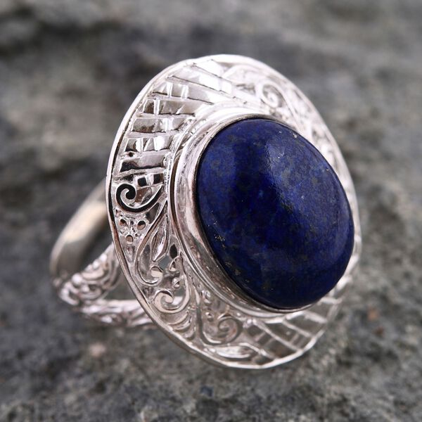 Lapislazuli Ringe 925 Silber (Gr&ouml;&szlig;e 16.00) ca. 12.01 ct image number 1