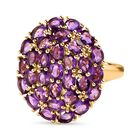 Afrikanischer Amethyst Ring, 925 Silber Gelbgold Vermeil (Größe 20.00) ca. 4.74 ct image number 0