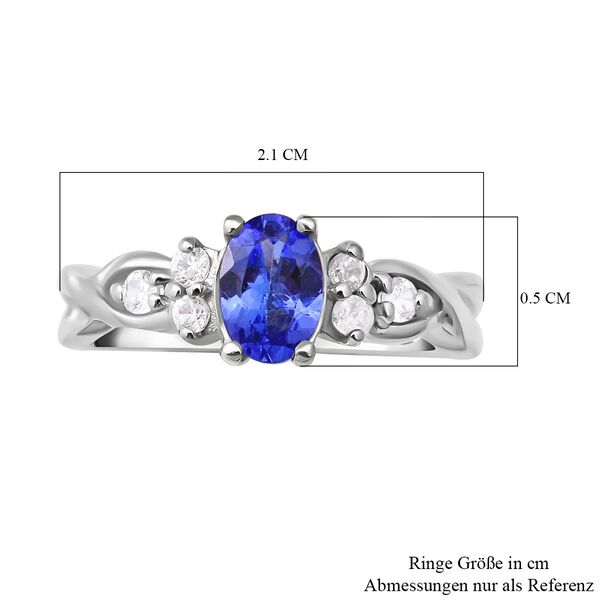 Tansanit und Zirkon Ring - 0,89 ct. image number 6