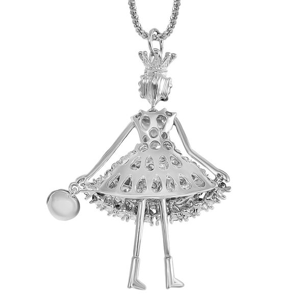 Emaillierte neongr&uuml;ne und wei&szlig;e Kristall-Halskette, 70+5 cm image number 4