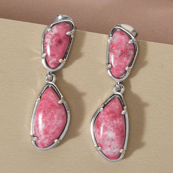 Norwegische Thulit-Ohrringe, 925 Silber platiniert ca. 14.71 ct image number 2