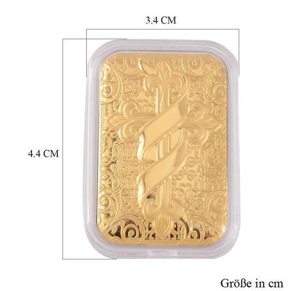 Gold-Barren mit Kreuz-Motiv in 999 Gold image number 4
