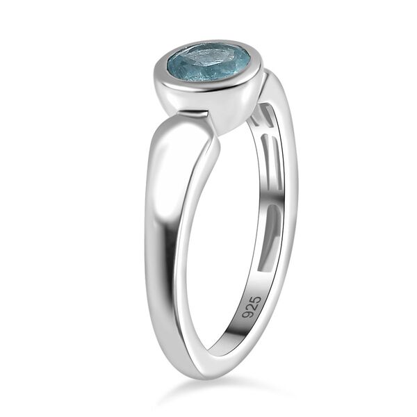TUCSON FIND - Nat&uuml;rlicher AA Aqua Kyanit Ring 925 Silber rhodiniert (Gr&ouml;&szlig;e 20.00) ca. 1.03 ct image number 5