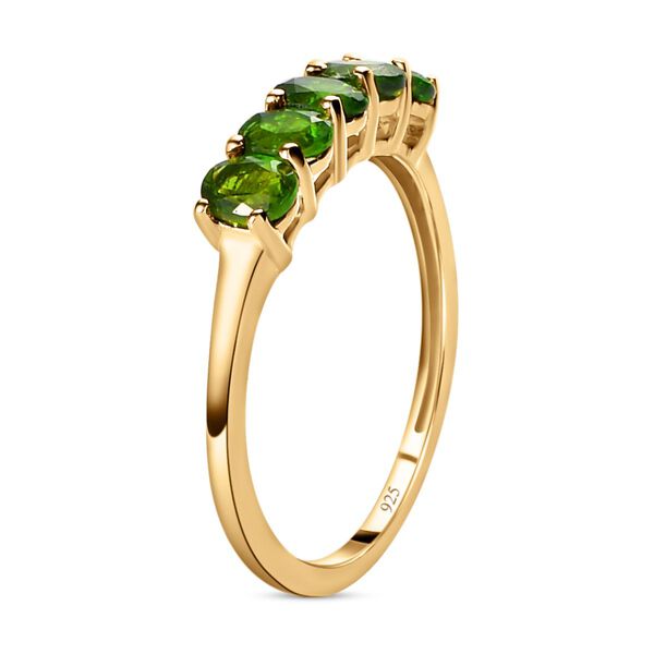 2er-Set, nat&uuml;rlicher Chromdiopsid Ring und Anh&auml;nger - 1,36 ct. image number 5