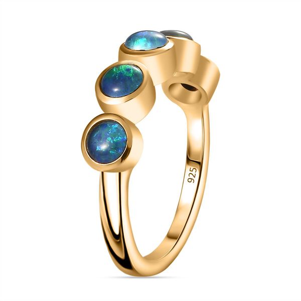 Boulder Opal Triplett Ring - 1,21 ct. image number 7